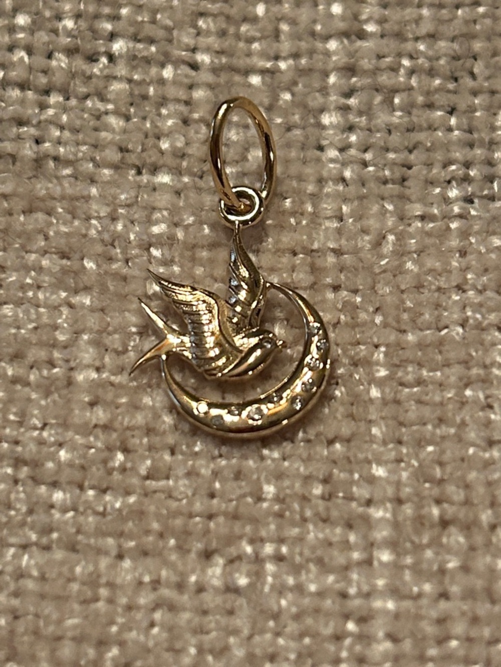 Farewell Fine Jewelry 14YG Fly Me To The Moon charm/pendant, NWOT
